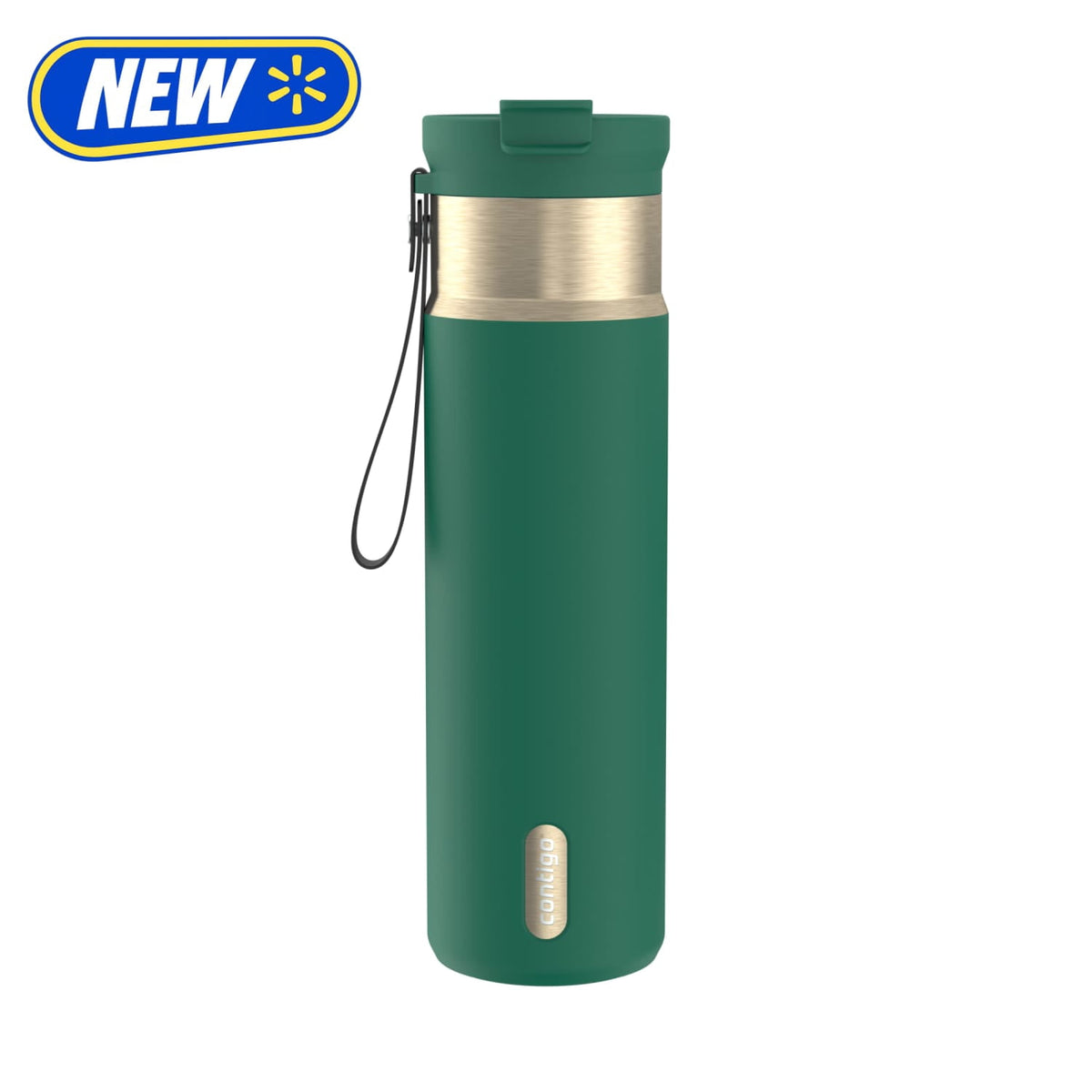 Contigo 24oz DualSip Insulated Stainless Steel Water Bottle with Built-In Straw and Drink Opening, Abyss Blue/Silver