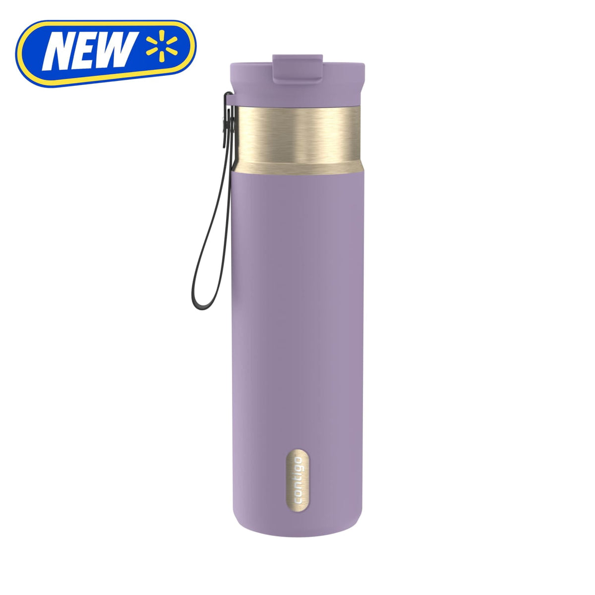 Contigo 24oz DualSip Insulated Stainless Steel Water Bottle with Built-In Straw and Drink Opening, Abyss Blue/Silver