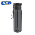 Contigo 28oz DualSip Plastic Water Bottle with Built-In Straw and Drink Opening, Licorice Black/Clear