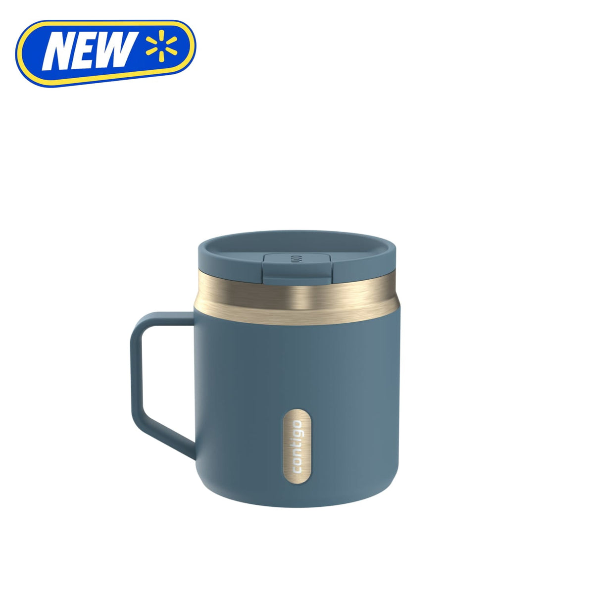 Contigo 14oz SnapSeal Insulated Stainless Steel Coffee Tumbler, Oatmilk Cream/Champagne