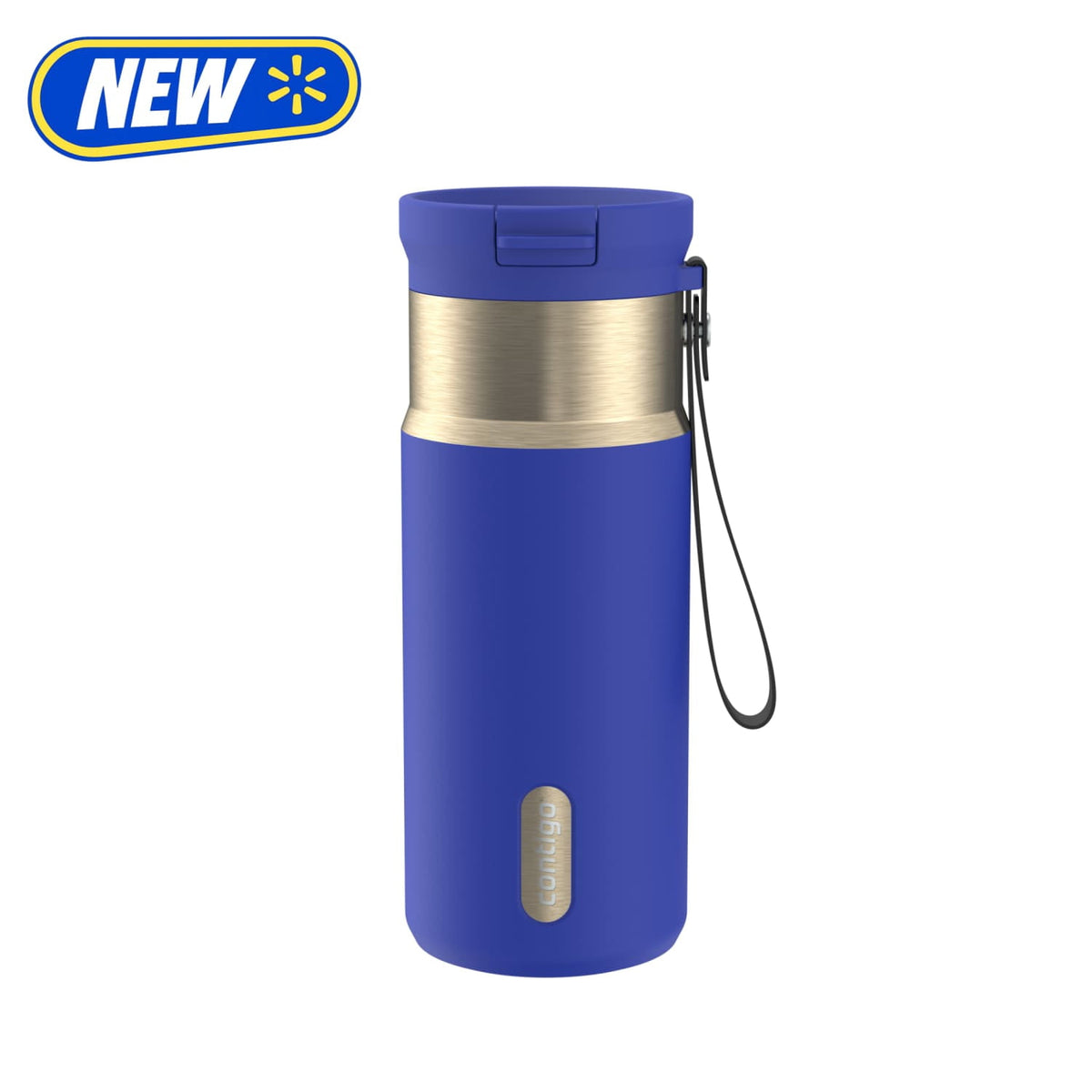 Contigo 16oz SnapSeal Insulated Stainless Steel Water Bottle, Licorice Black/Bronze