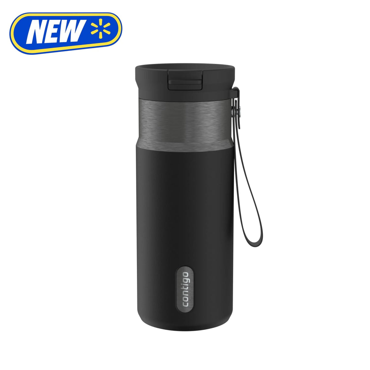Contigo 16oz SnapSeal Insulated Stainless Steel Water Bottle, Licorice Black/Bronze