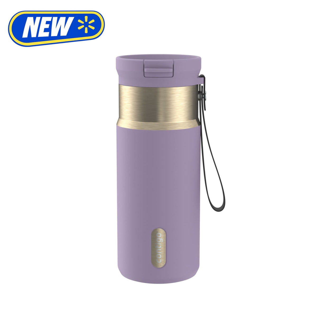 Contigo 16oz SnapSeal Insulated Stainless Steel Water Bottle, Licorice Black/Bronze