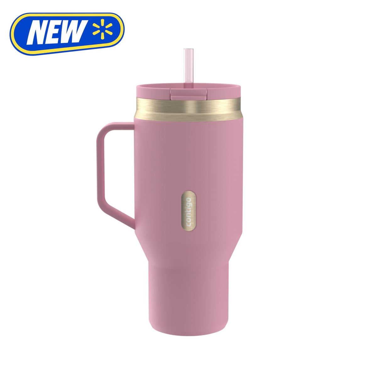 Contigo 30oz SnapSeal Insulated Stainless Steel Tumbler with Straw, Licorice Black/Bronze