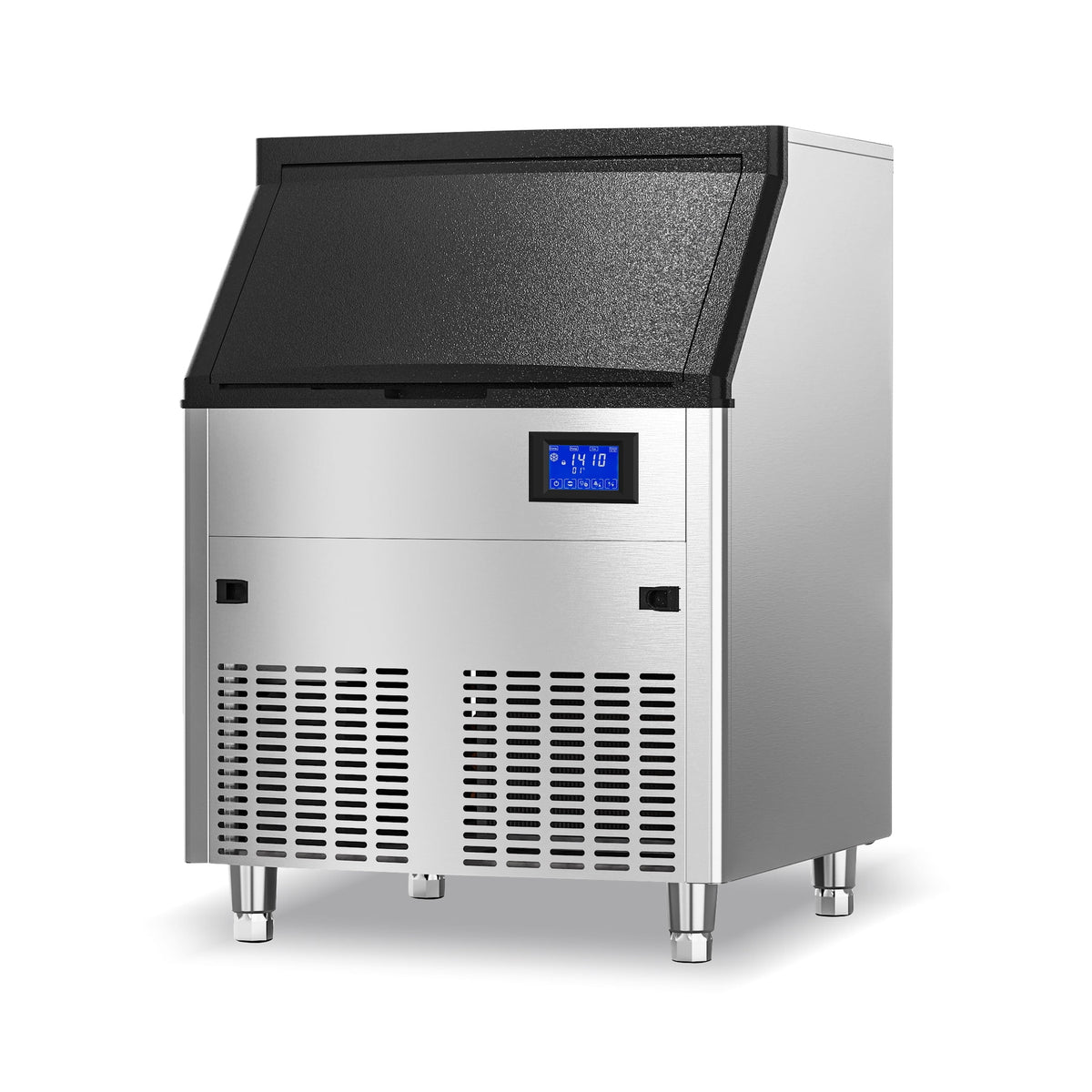Coolake 360lbs Commercial Ice Machine, Stainless Steel Under Counter Ice Maker with 120lbs Storage, 115V