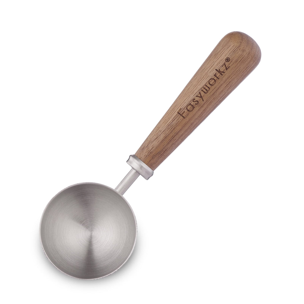 Easyworkz Retro Stainless Steel Coffee Scoop with Walnut Handle 10g / 1 Tbsp Coffee Measuring Spoon, Rose Gold
