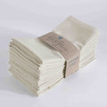 FINGERCRAFT Table Napkins, Cotton Cloth Napkin, Picot Edge, 20-inch, 12 Pack, Ivory
