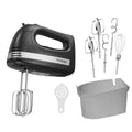 Hand Mixer with Storage Box, 5 Speeds and Turbo, FOHERE Electric Egg Beater with 6 Accessories