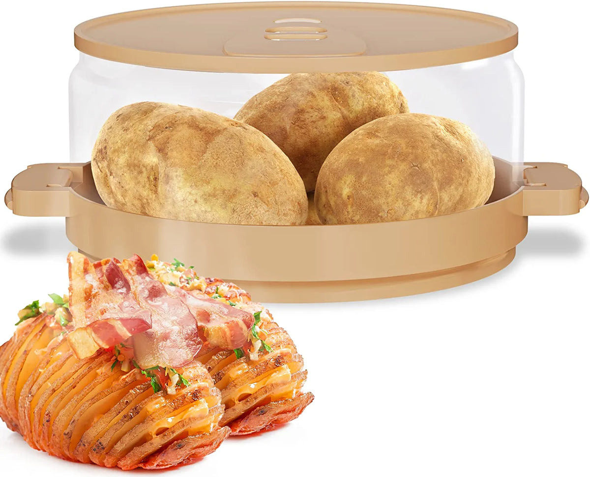 FUCHEGN Microwave Baked Potato Cooker, Cooks In Minutes Tender & Fluffy, Baking Potato Cooker For Microwave Oven, Twice Baked Potatoes Steamer, Microwave Baked Potato Bag