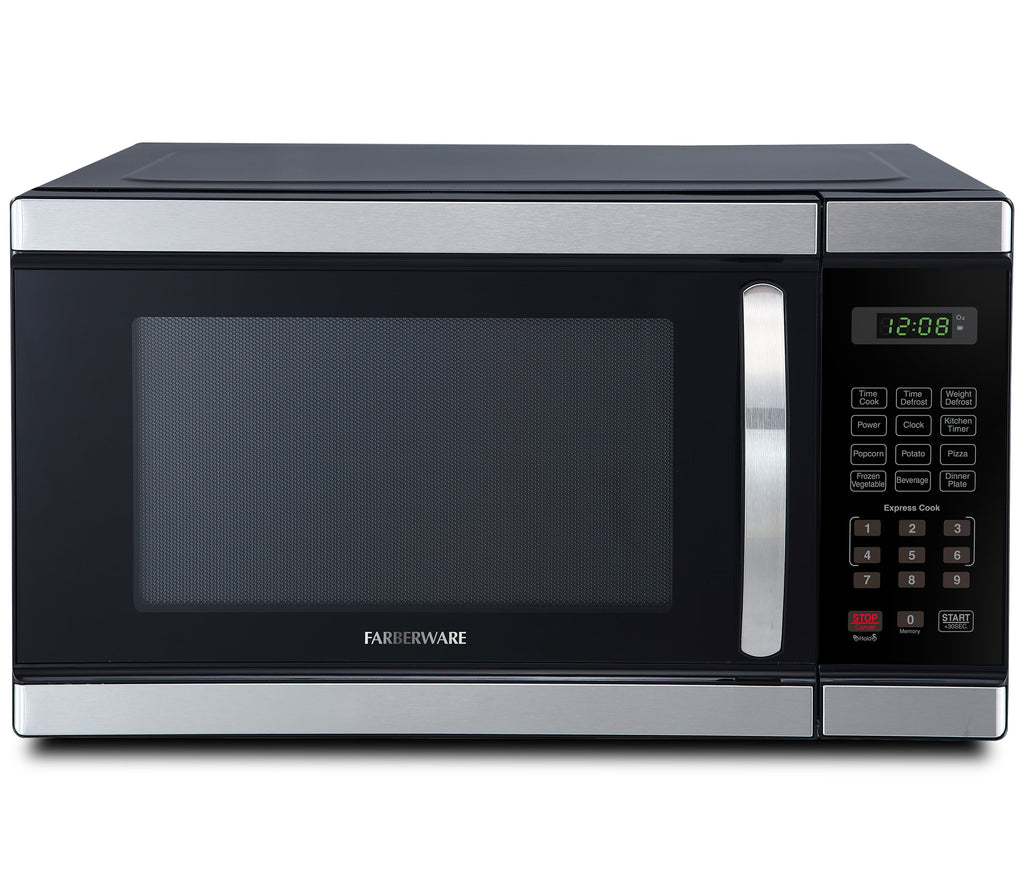 Farberware 1.1 cu ft Microwave Oven, 1000W Professional Countertop Microwave Oven, Stainless Steel