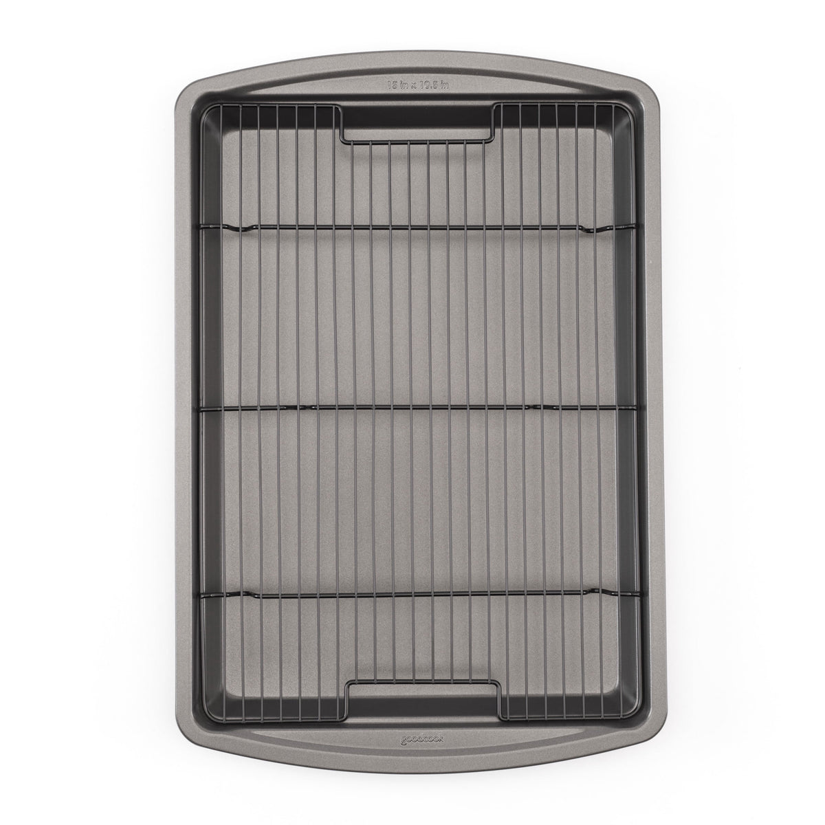 GoodCook 15” x 10.5” Nonstick Carbon Steel Baking Pan & Raised Wire Rack