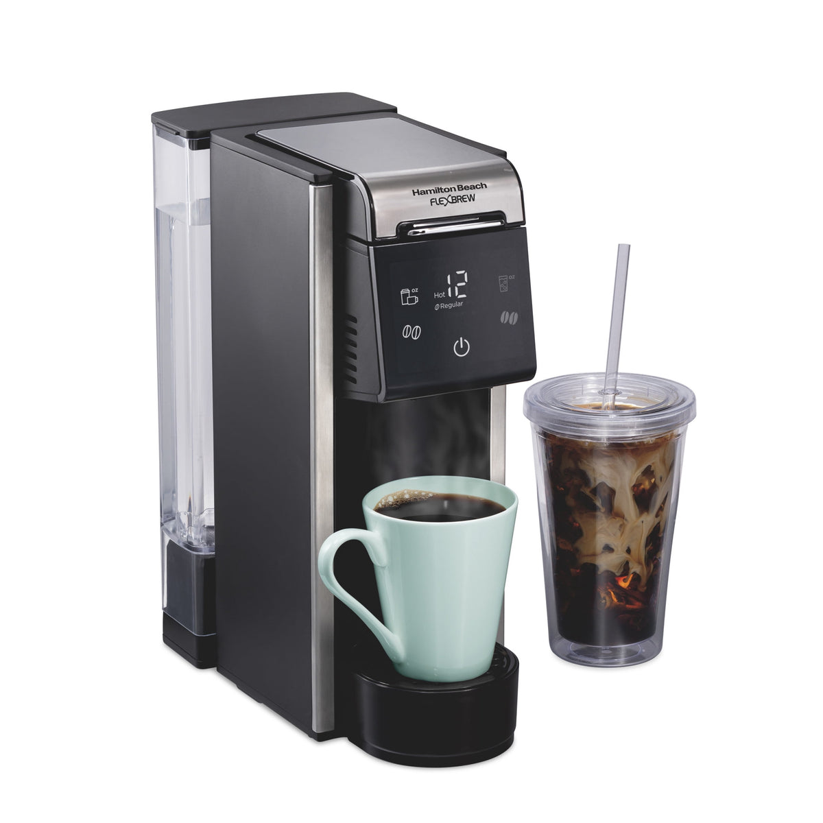 Hamilton Beach FlexBrew 4-in-1 Coffee Maker, Single Serve & Full Pot Coffee Brewer with Removable 45 oz Water Reservoir