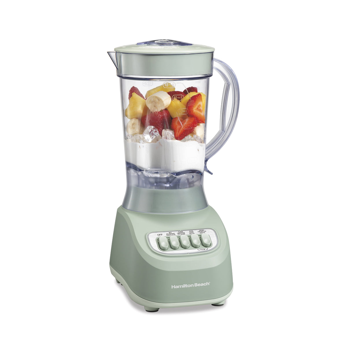 Hamilton Beach Smoothie Blender, 48 oz BPA-Free Jar 650 W 12-Function Countertop Blender for Kitchen, Black
