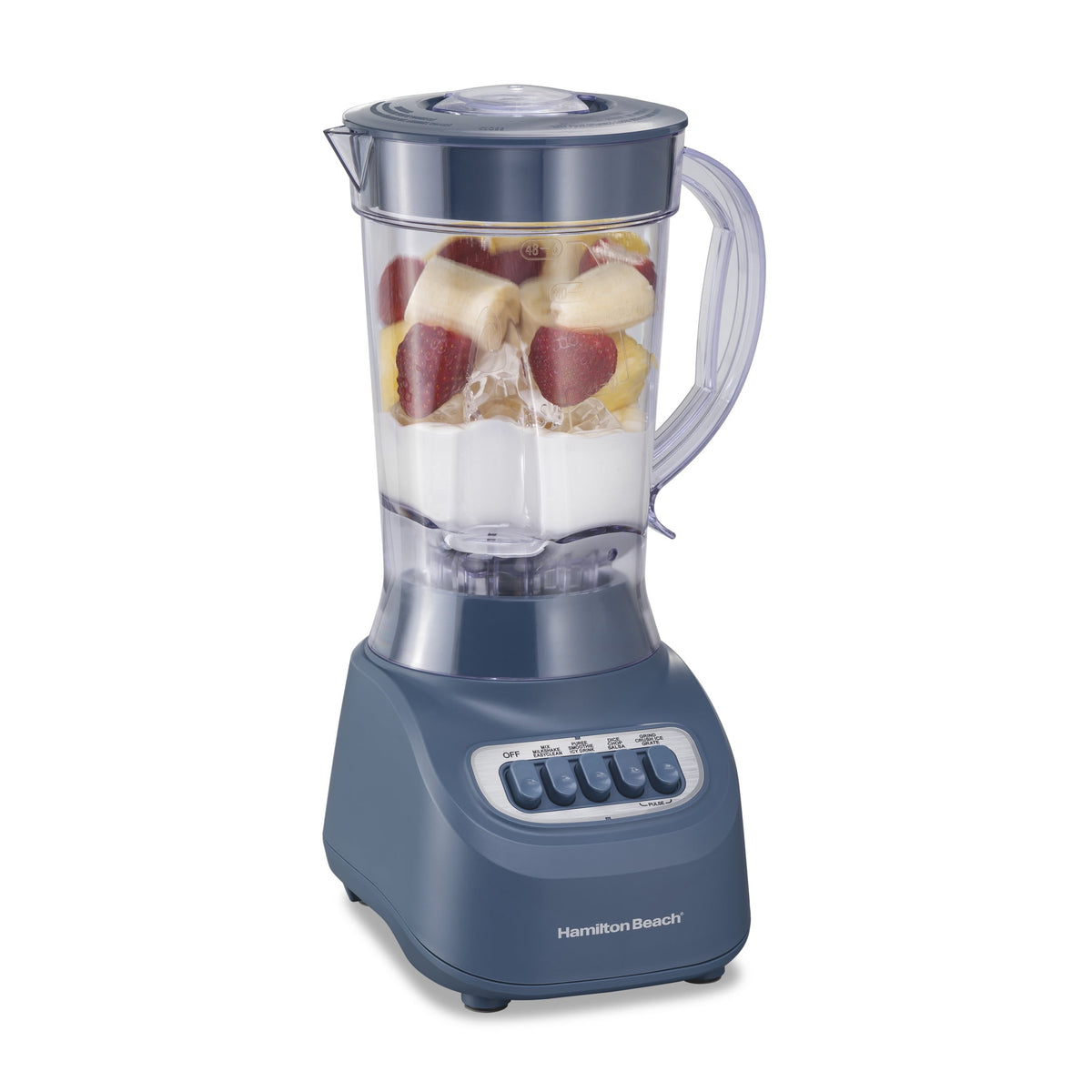 Hamilton Beach Smoothie Blender, 48 oz BPA-Free Jar 650 W 12-Function Countertop Blender for Kitchen, Black