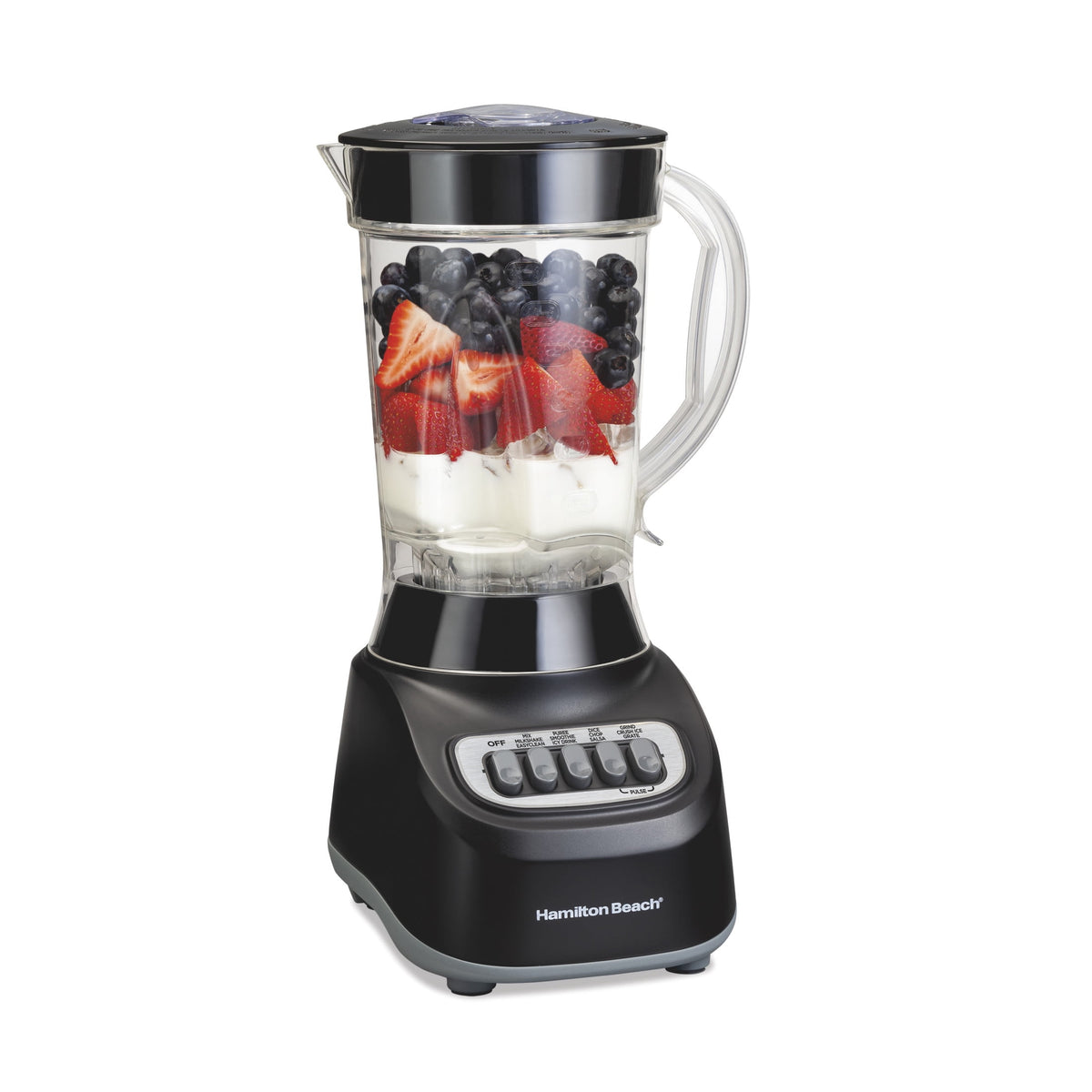 Hamilton Beach Smoothie Blender, 48 oz BPA-Free Jar 650 W 12-Function Countertop Blender for Kitchen, White