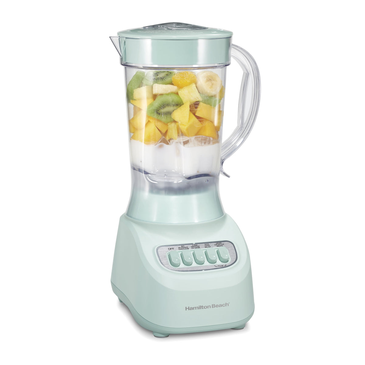 Hamilton Beach Smoothie Blender, 48 oz BPA-Free Jar 650 W 12-Function Countertop Blender for Kitchen, White