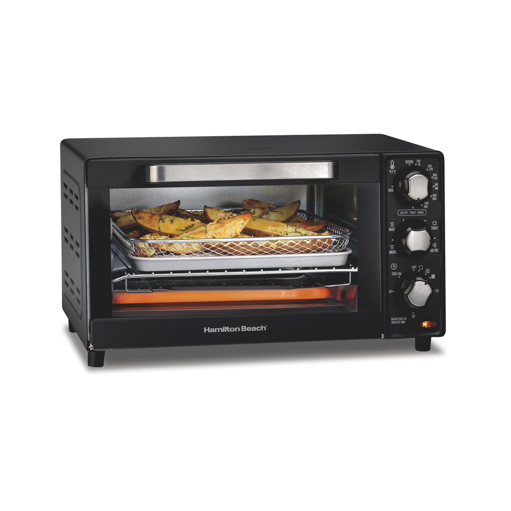 Hamilton Beach Sure-Crisp Air Fryer Toaster Oven with 4 Slice Capacity, Fits 9" Pizza, Black