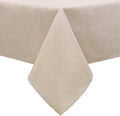 Hiasan Faux Linen Rectangle Tablecloth - Wrinkle and Stain Resistant Washable Tale Cloth for Kitchen Dining Room Holiday Table Cover for Party Dinner, Beige, 60 x 84 Inch