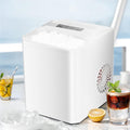 Ice Maker, Portable Countertop Icemaker Machine, Self Cleaning Quiet 2 Sizes Bullet Cubes Makers, 9 Cubes in 6 Mins, 26lbs/24Hrs with Ice Scoop, Basket for Home Kitchen Party,White