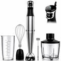 Bitrel Immersion Blender, 1100W 5-in-1 Multi-Speed Hand Blender with 21oz Beaker, Chopper, Whisk & Milk Frother, Ideal for Soup, Baby Food, Sauces, Smoothies & Purees