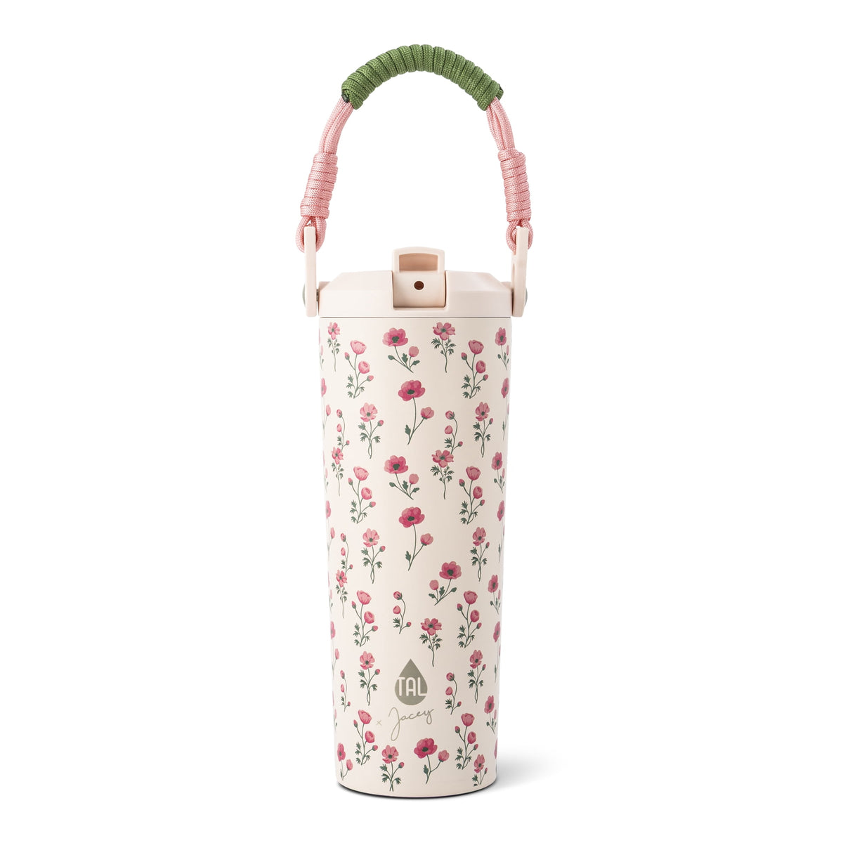 Jacey Duprie x TAL Hudson 24oz Stainless Steel Water Bottle with Paracord Handle, Jardin