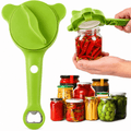MOJINO Adjustable Jar Opener for Seniors, 4-in-1 Jar and Bottle Opener for Weak Hands, Arthritis, Fits 1-3.5 Inch Lids, Easy Grip Kitchen Gadget