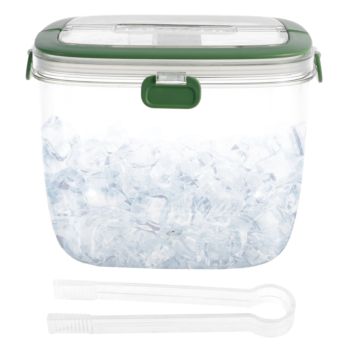 5.3 QT Ice Bucket with Lid and Tong Sealed Ice Bucket Container with Handle Ice Cube Bucket Portable Wine Bucket Multifunctional Ice Storage Bin for Cocktail Freezer Bar