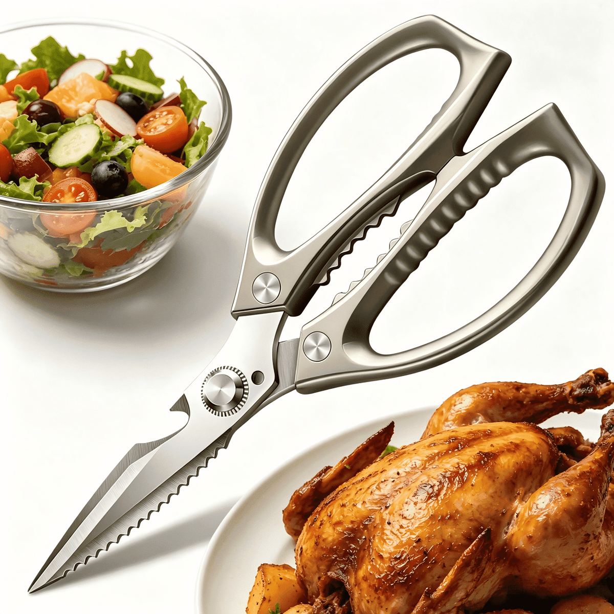 Plys Kitchen Shears Heavy Duty All-Purpose Stainless Steel Dishwasher Safe