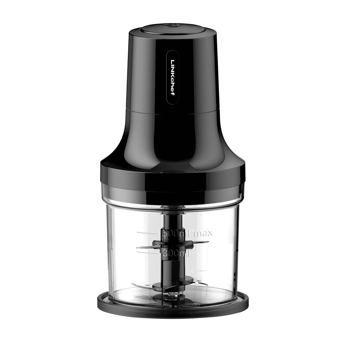 LINKChef Food Chopper, 3 Cup Food Processor, 260W Power Grinder with 4 Bi-Level Blades, Grey