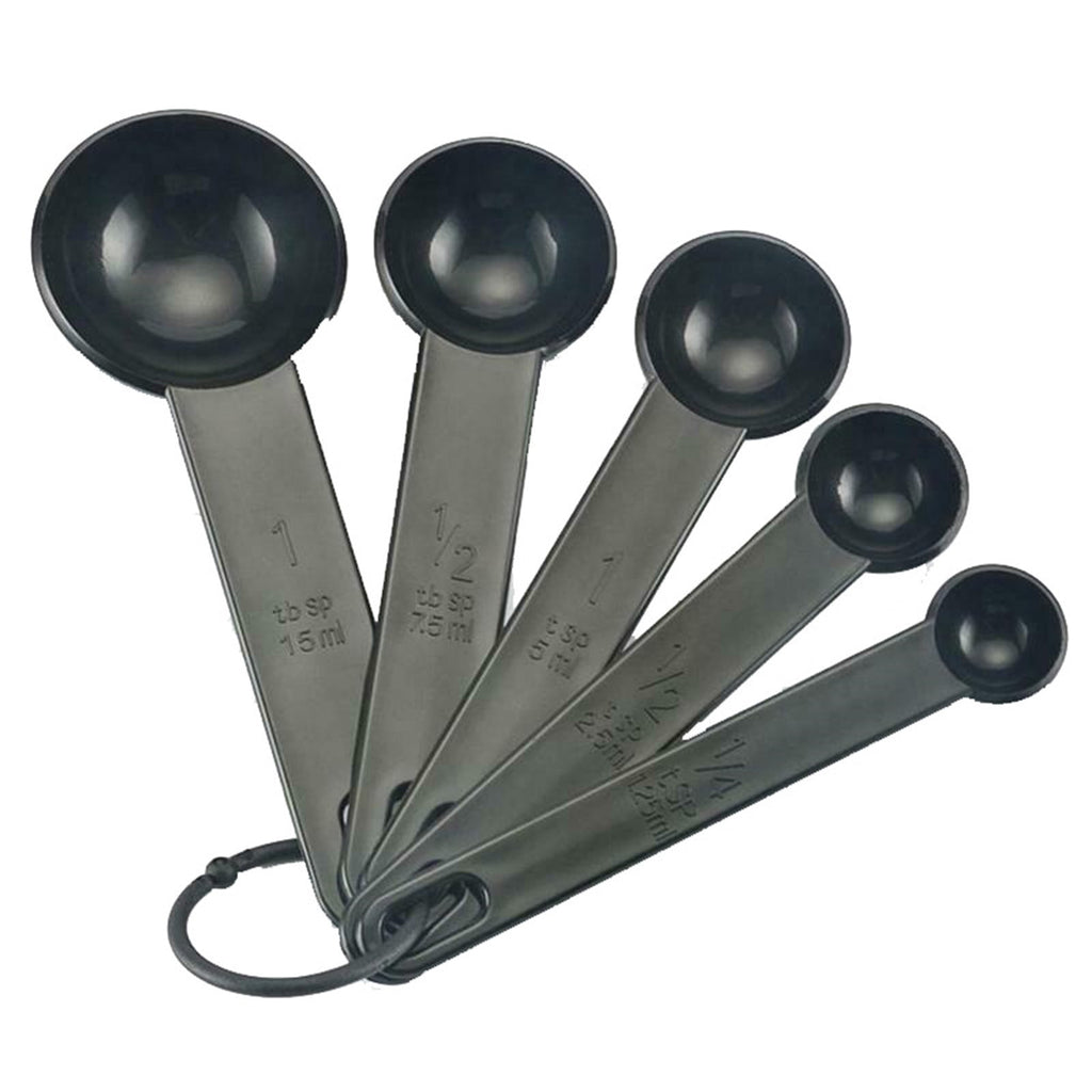 Moocorvic 5Pcs/set Measuring Spoon For Baking Plastic Teaspoon Tablespoon Utensil Kitchen
