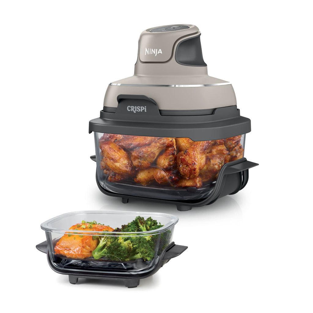 Ninja Crispi Glass Air Fryer 4-Qt, 4-in-1, Air Fry Bake Recrisp, Portable, Dishwasher Safe, FN101ST Stone