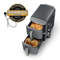 Ninja DoubleStack Smart XL Air Fryer 10-Qt, Smart Cook & Thermometer, 2 Baskets, Space Saving, SL451 Deep Gray