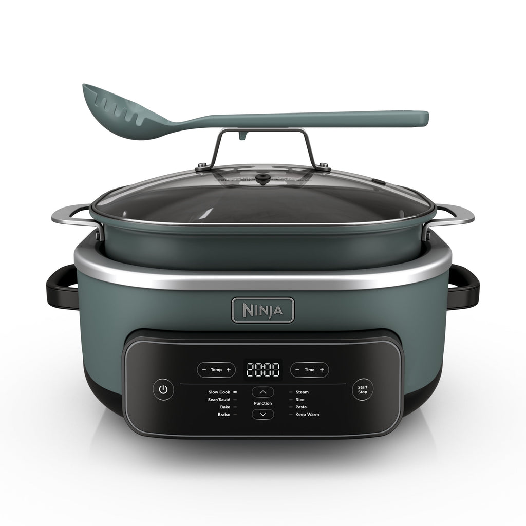 Ninja 8-in-1 PossibleCooker Plus 7.5 Qt Multi-Cooker, Slow Cooker, Steamer, Dutch Oven, MC2000 Sage Green