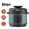 Ninja HyperHeat 8-in-1 Electric Pressure Cooker with SimpliServe Pot — 6.5 Qt, Cooks Up to 2X Faster, 1200W, Feeds 8–10, Sage Leaf