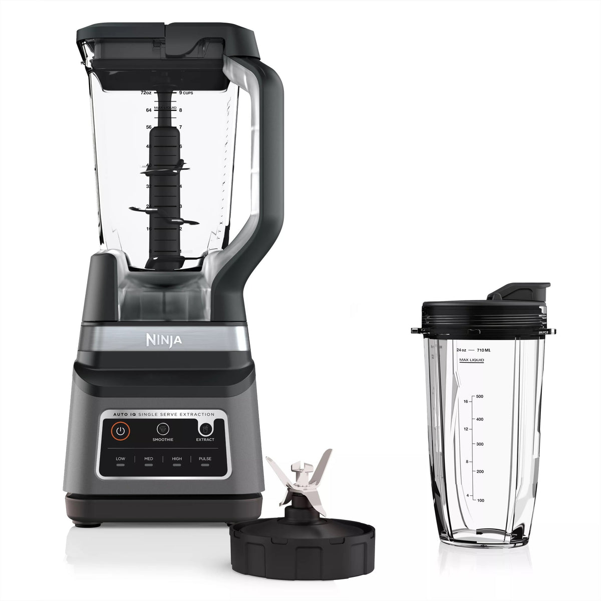 Ninja Professional Plus DUO 72-Oz Blender, Smoothies, Ice Crush, 2 Auto-iQ Preset Programs, 4 Speeds, 1400PW, BN750NV Navy