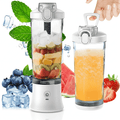 ORFELD Personal Portable Blender, Small Kitchen Appliances Blender Cup for Shakes and Smoothies Rechargeable Shaker Bottle, 20oz，White