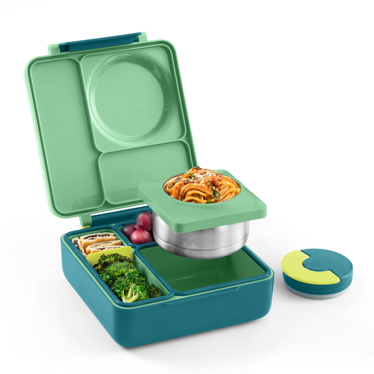 OmieBox Bento Box for Kids - Insulated Bento Lunch Box with Leak Proof Thermos Food Jar - Blue Sky by OmieLife