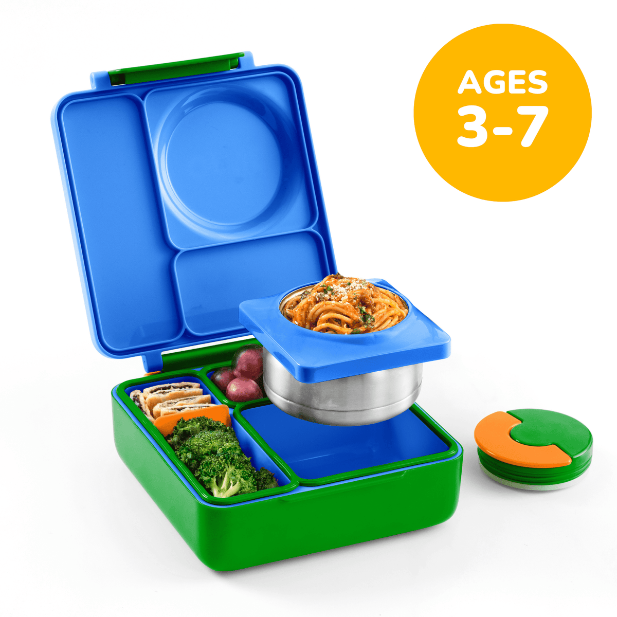 OmieBox Bento Box for Kids - Insulated Bento Lunch Box with Leak Proof Thermos Food Jar - Blue Sky by OmieLife