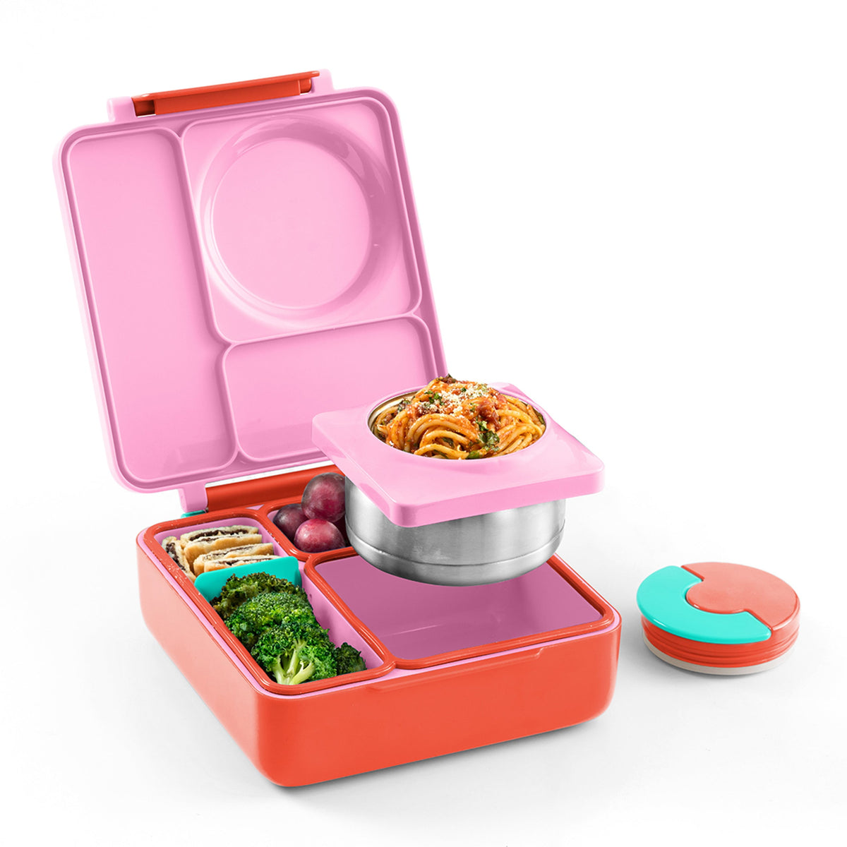 OmieBox Bento Box for Kids - Insulated Bento Lunch Box with Leak Proof Thermos Food Jar - Blue Sky by OmieLife
