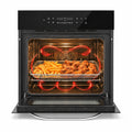 24" Built-In Electric Single Wall Oven, 2.7 Cu. ft. Stainless Steel Convection Oven with Air Fry & Rotisserie, 8 Functions