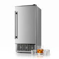 RIOXC Gourmet Top Hat Ice Maker 70 lbs, 15 Inch Built-in Undercounter Machine, Spray Tech for Home Bar & Commercial, ETL