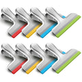 Bag Clips 8 Pack, 3 Inch Heavy-Duty Metal Chip Clips with Silicone Edge, Strong Sealing Food Bag Sealer for Kitchen & Office, Snacks, Coffee, Paper Organization