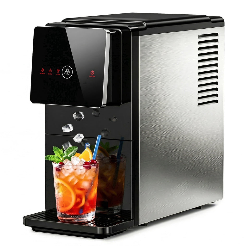Simzlife Countertop Nugget Ice Maker, 40 Lbs/24H Chewable Sonic Pellet Ice, Self-Cleaning Ice Machine, 1.8L Tank