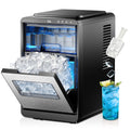 Simzlife Countertop Crescent Ice Maker, 35.9 Lbs/24H, 16 Ice Cubes in 12 Minutes, Deep Cleaning Timer Ice Machine
