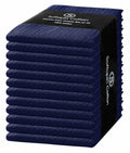 Softopia Cotton Waffle Weave Dish Towels 12 Pack, 16x26 Inches, Quick Dry Towels for Kitchen, Reusable, Absorbent Wash Cloths Set, Washable Fabric, Heavy Duty for Daily Use - Navy Blue