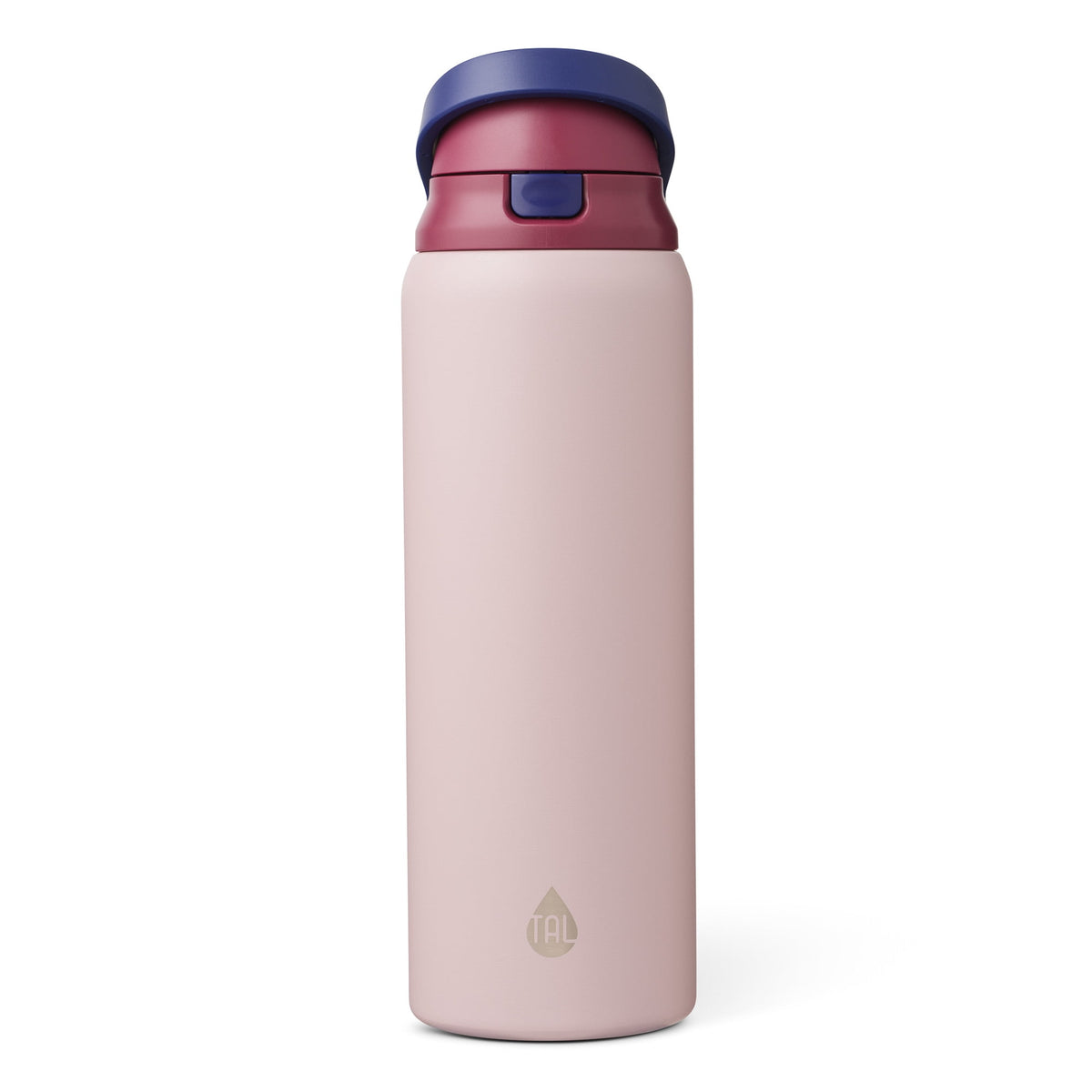 TAL 32oz Stainless Steel 2-in-1 Water Bottle with Straw and Chug Lid, Black