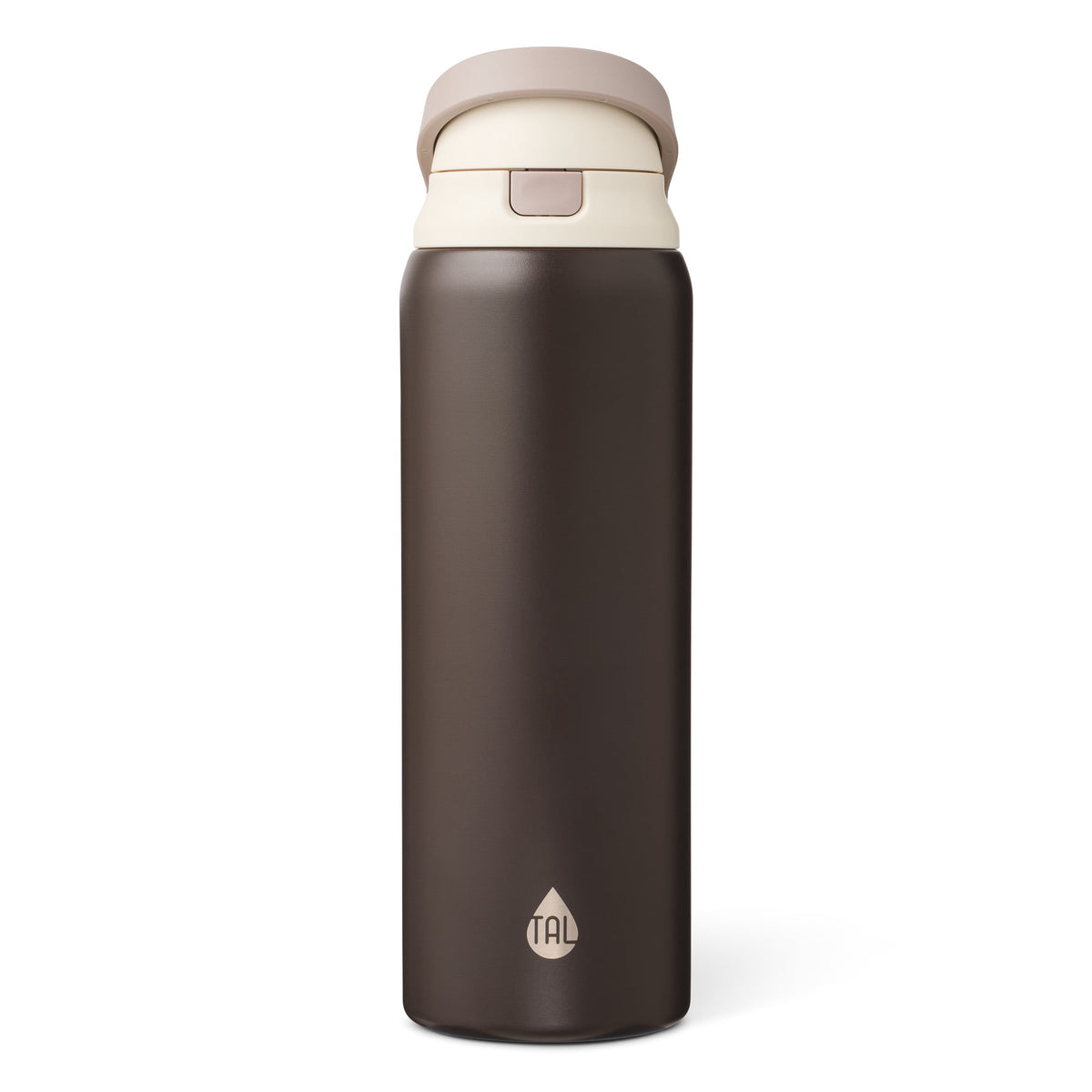 TAL 32oz Stainless Steel 2-in-1 Water Bottle with Straw and Chug Lid, Black