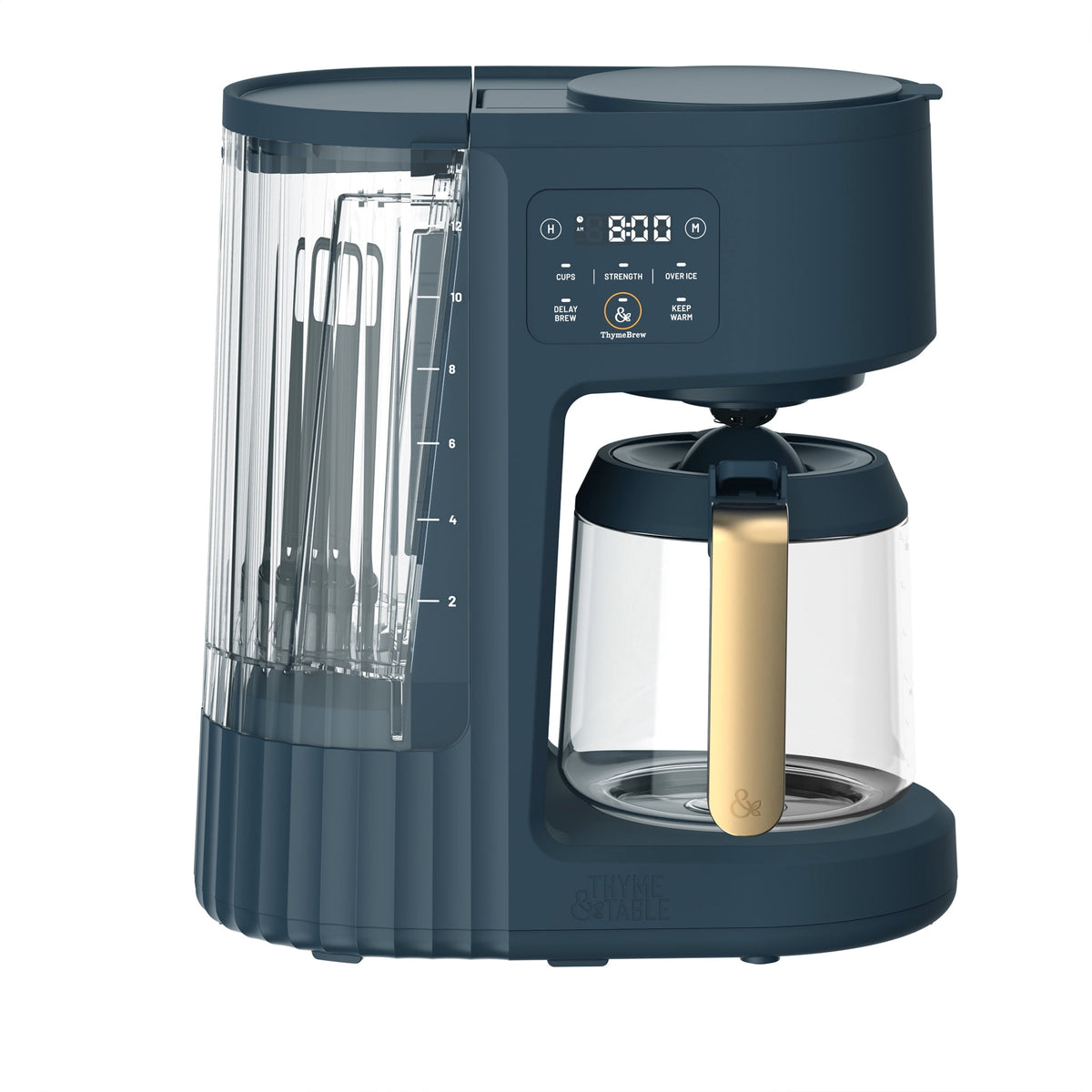 Thyme & Table 12-Cup Programmable Drip Coffee Maker, 60oz Water Reservoir, Atlantic Blue