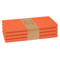 Twiny Threads Set of 4 Solid Reusable Cloth Dinner Napkins - Orange