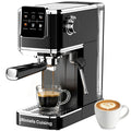 URintells Cuising Espresso Machine, Color Touchscreen, 20 Bar Coffee Maker, Milk Frother, 1350W, Stainless Steel, for Cappuccino Latte, Cold Brew